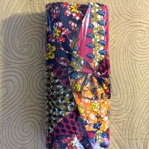 New Authentic African pink & orang clutch w/ bow